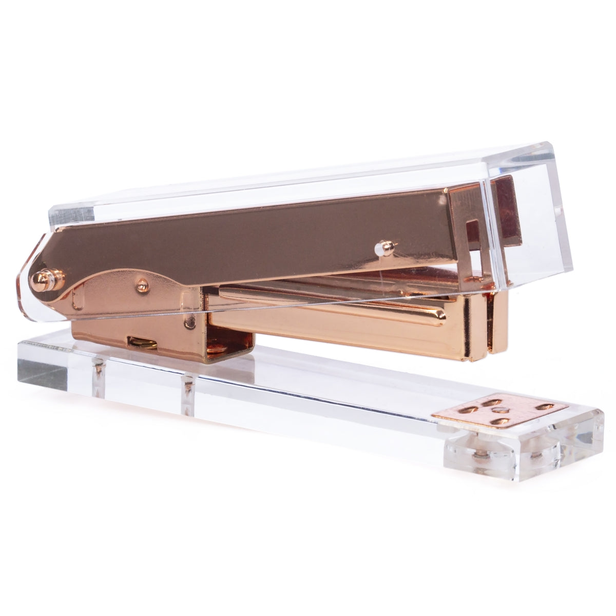 Rose Gold Stapler and Tape Dispenser Set – Punch & Stick