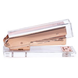 Rose Gold Stapler and Tape Dispenser Set